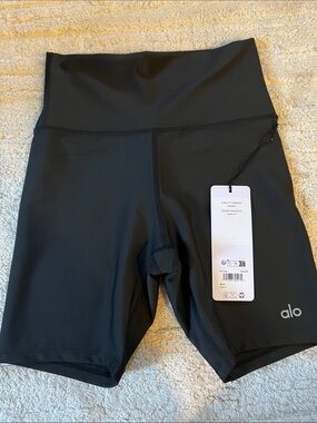 ALO Yoga Black High-Waist Bike Shorts